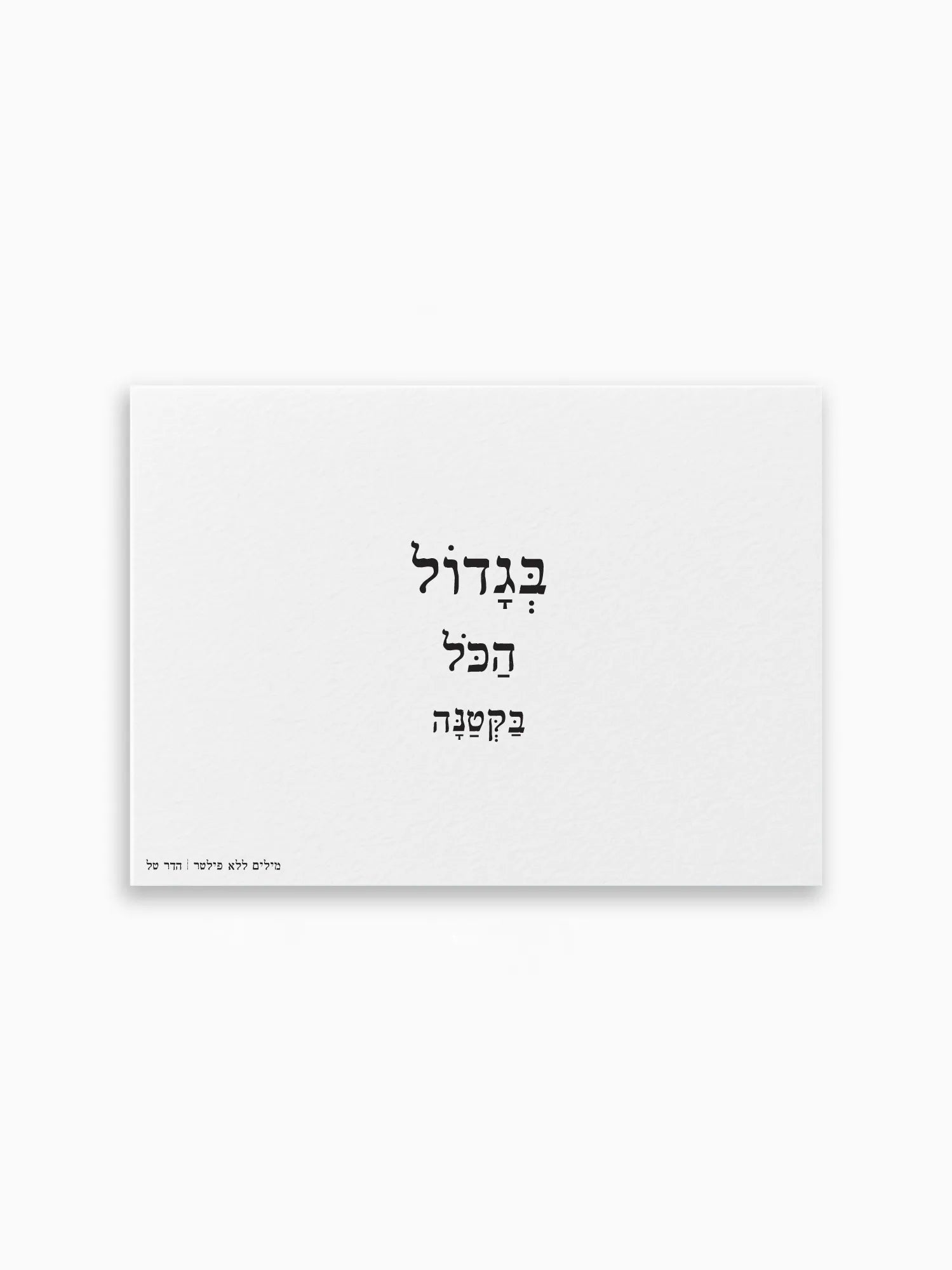גלויה-בגדול-הכל-בקטנה-מילים-ללא-פילטר-הדר-טל
